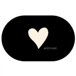 위더홈 쿠키 앤 크림 하트 멀티 매트 심플 M 80 x 50 cm