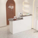카운터테이블 인포메이션 카운터 테이블 카페 안내 데스크 책상 B 둥근 왼쪽 17