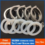 파이프 클램프 가정용 페룰 304 양조 50 스테인레스 클로버 위생 트라이 스틸 1pc K 50 1 5in