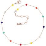 GP 비비드 컬러 볼 로즈골드 체인 발찌