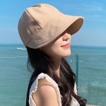 여성 여름 코튼 린넨 벨크로 버킷햇 벙거지모자