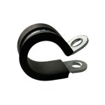 고무 안감 P 클립 클램프 케이블 마운트 호스 파이프 스테인레스 스틸 고정 하네스 브래킷 10 개