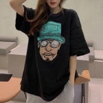 여자 반팔 티셔츠 면티 프린팅 여성 반팔티 루즈핏