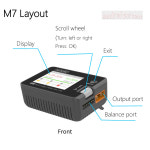ToolkitRC M7 200W 10A DC 밸런스 충전기 방전기 전압 서보 검사기 ESC 테스터 수신기 LCD IPS가있는 1-6S