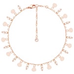 GP 진주 스마일 귀여운 로즈골드 체인 발찌