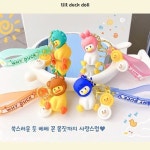 미니 갸우뚱 오리 키링 인형 피규어 가방 열쇠 고리 삐딱 귀여운 동물 백팩 자동차 키홀더