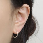 실버 92 5 은 귀 안뚫어도 되는 링 귀찌 귀걸이