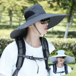 남자 여름 넓은 챙모자 등산 아웃도어 모자 농촌 밭일 진그레이