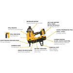 DEWALT 브러시리스 무선 콘크리트 네일러 18V 리튬 전동 공구 네일 건 DCN8 1개 1 Tool Only DCN890