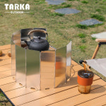 캠핑화로 TARKA 야외 가스 스토브 앞 유리 접이식 히터 캠핑 버너 유리 하이킹 생존 액세서리