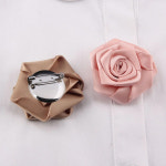 레트로 손으로 접은 장미 15 색 남성 여성 의류 액세서리 코르지 핀 브로치 H1296