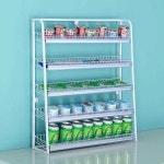 철제선반 편의점매대 피씨방 진열대 팬트리 미니 두꺼운 흰색 5층