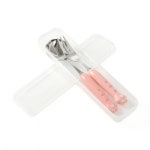 꾹꾹호랑 휴대용 숟가락 포크 세트 디저트숟가락