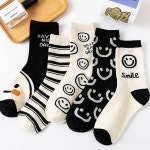 사계절 큐티 스마일 중목양말 5켤레 양말 세트