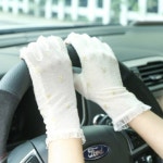 여성 레이스 망사 자외선차단 운전장갑