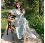 플라워 쉬폰 캉캉 원피스