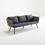 인조라탄 철제 3인 소파 A9103