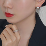 92 5 스크래치 링 귀걸이