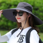 3배이상 넓은 대형 그늘막 벙거지모자 햇볕차단 챙큰 모자 선바이저모자 햇빛가림모자