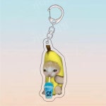 해피캣 bananacat 열쇠고리 바나나 우는 아크릴 해피캣 인형키링 애플캣