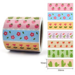 사각패턴 롤 스티커 300p 구디백 스티커