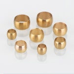 황동 이중 테이퍼 페룰 4 6 8 10 OD 압축 슬리브 씰 링 피팅 튜브 집중식 윤활 시스템 개