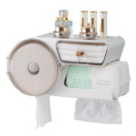 클린바스 고급 수납함 벽걸이형 화장실 휴지걸이 수납선반 CE529