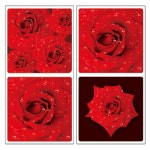 판타스틱 미끄럼 방지 스티커 욕실 화장실 논슬립 장미 2매