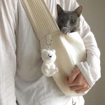 고양이 강아지 스트랩 반려동물 넓은 이동가방 슬링백