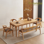 핀란디아 핀란디아 핀란디아 엘리 6인 원목 식탁세트 의자4 벤치1
