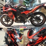 오토바이 스티커 혼다 프라막 블랙레드 오토바이전체데칼 튜닝스티커 2011년식 이상 CBR125