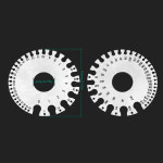 라운드 AWG SWG 와이어 게이지 두께 눈금자 스테인레스 스틸 직경 측정기 도구 0-36