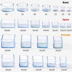 투명 의자 다리 캡 고무 피트 보호대 패드 가구 테이블 커버 양말 플러그 레벨링 홈 장식