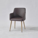 유러피안 팔걸이 일체 라운드 가죽 카페 의자 5색 유럽 북유럽 디자인 1인