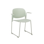 캐쥬얼 파스텔 플라스틱 팔걸이 카페 의자 2색 식당 업소용 1인용 1인