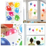 카페 아이방 주방 창문 캐리어 스티커 파티 풍선