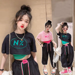 N퍼센트 크롭티 트레이닝 바지 세트 댄스복 방송댄스 아이돌 연습복