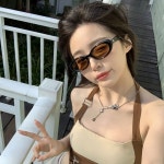 루킹포유 네오레트로 20300 어글리 선글라스 C1 틴트브라운