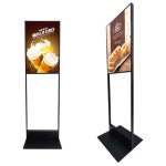 LED 슬림 입간판 광고 배너 포스터 배터리형 양면 A2