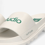 로핏스튜디오 여성 슬 스너그 슬라이드 에버그린