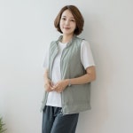 엄마옷 마담4060 라인배색셔링조끼- QVE307002