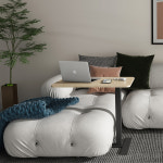 핏쳐 사이드테이블 전동식높이조절 이동식테이블 FDES1