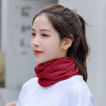 로즈앤 멀티스카프 비니 2p세트 와인 원형스카프