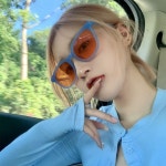 루킹포유 루킹포유 네오레트로 3928 틴트 선글라스 C2 블루오렌지