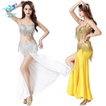 밸리 댄스복 공연 의상 스팽글 무대 클럽 스팽글 치마 스커트