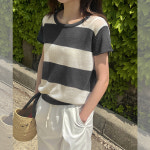 무드무드 모어스 단가라 반팔 니트