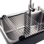 말아쓰는 싱크대 거치 실리콘 롤 선반 싱크롤 선반 식