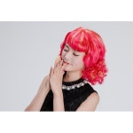 큐티걸 파티연극소품 레드브릿지 가발 행사용가발