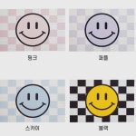 포유매트 욕실 화장실 미끄럼방지 체커보드 스마일 규조토 주방 발매트 세트