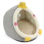 펭귄 린넨방석 강아지집 애견 하우스 동굴 돔형 쿠션